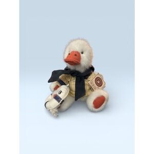 Boyds Collection Sailor Duck Plush Nautical Yellow Plaid Shirt Lifebuoy 7in NEW